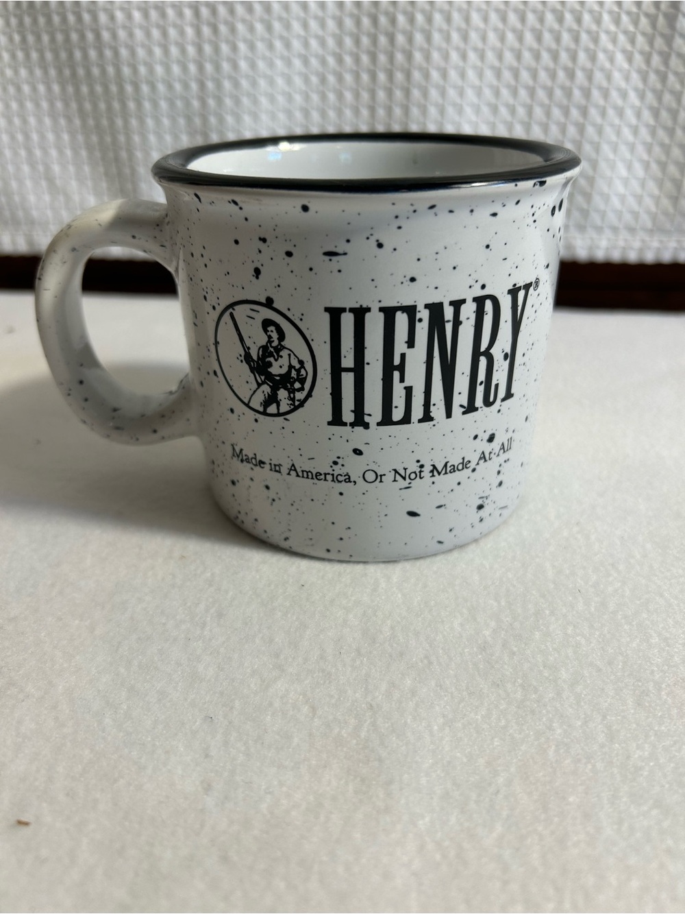 Henry White Speckled Ceramic Coffee Mug